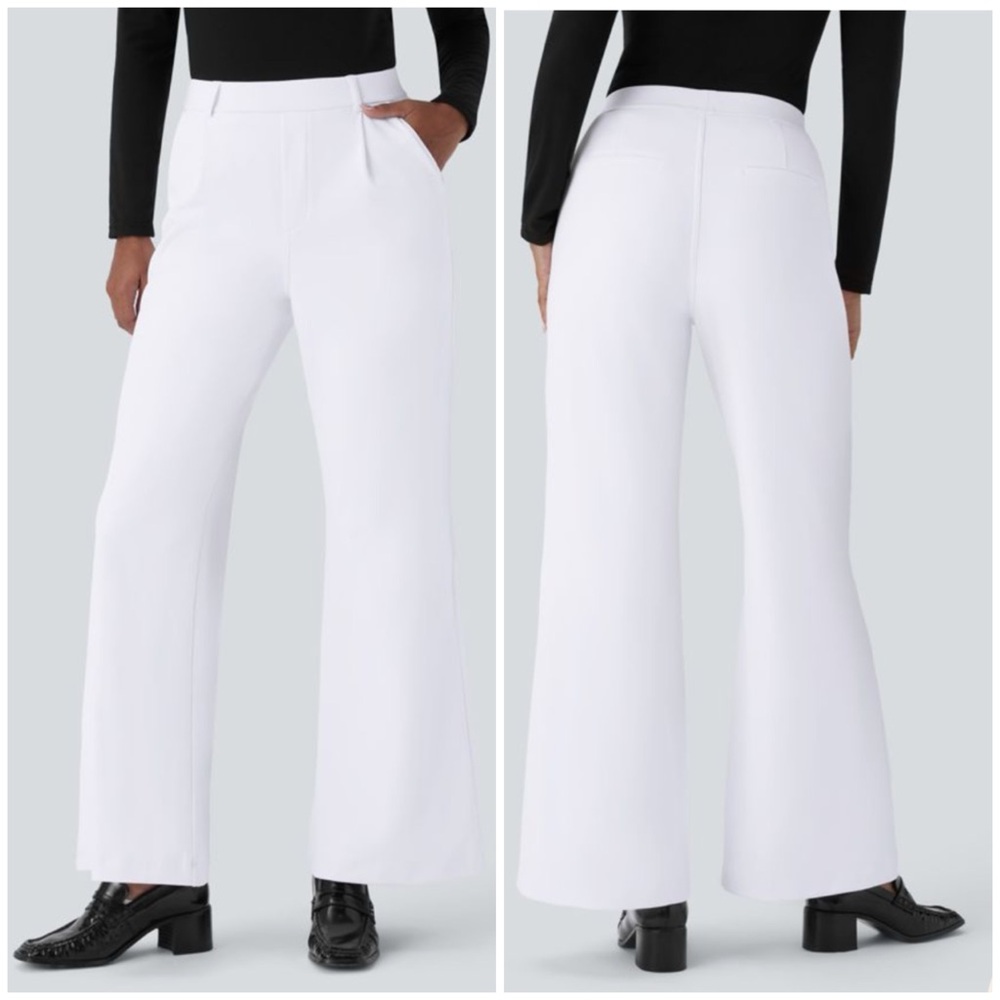 High Waisted Side Pocket Work Flare Pants NWT [607]